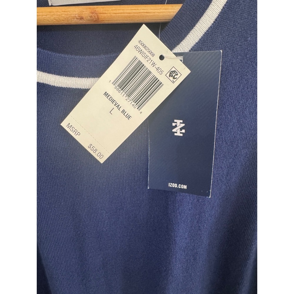 IZOD Performance Womens Sleeveless Knit‎ Golf Dress Medieval Blue Large NWT - Picture 5 of 5